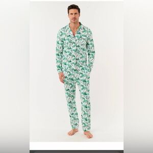 Mens Ski Toile Long Sleeve Polo Pajamas NWT sold out size L